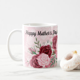 Caneca De Café Floral Rosa