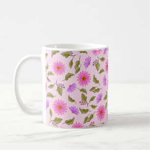 Caneca de Café Floral Rosa de Renda Daisy