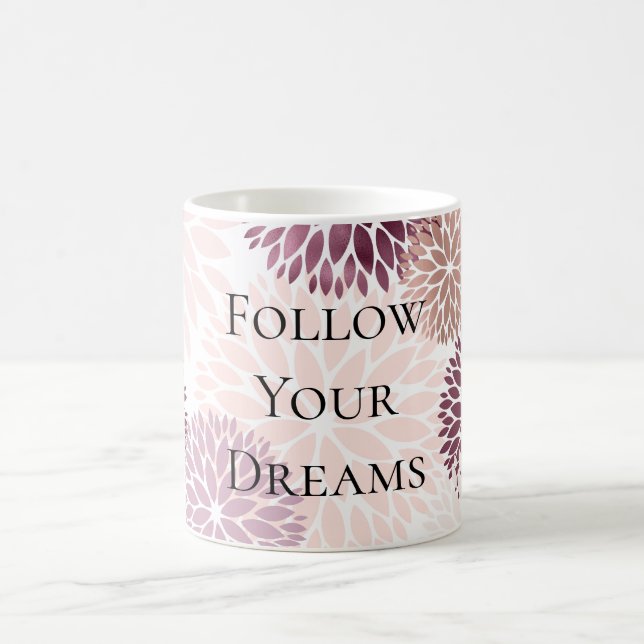 Caneca De Café Floral Rosa na moda (Centro)