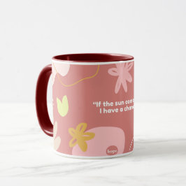 Caneca de Café Floral Rosa Pastel | Flor Aestética