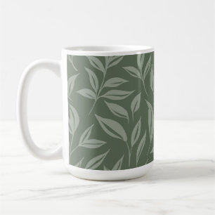 Caneca De Café Floral Sage Green