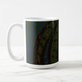 Caneca De Café Floral Sea Monster