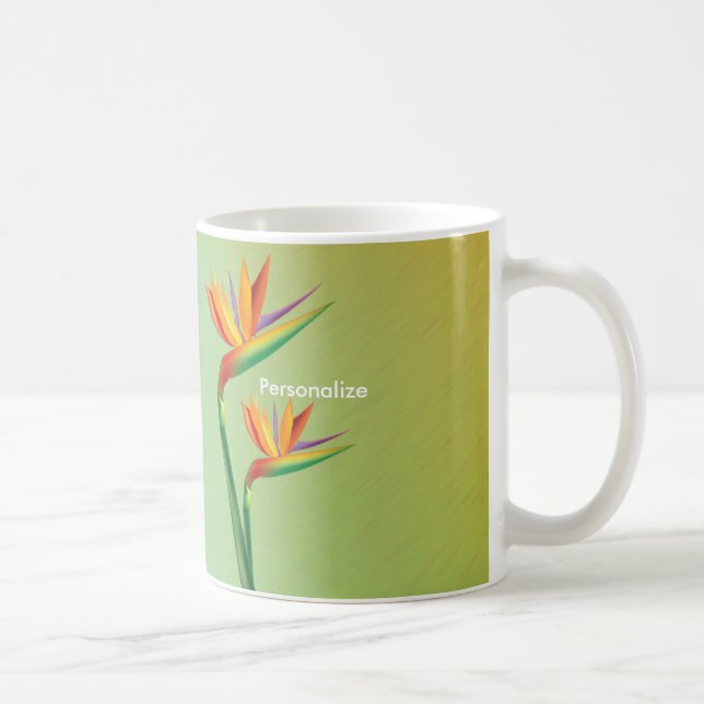 Caneca de Café Floral Tropical Ave do Paraíso (Direita)