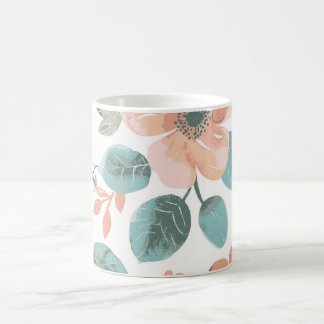 Caneca de Café Floral Vintage | Botânica de Pêsseg