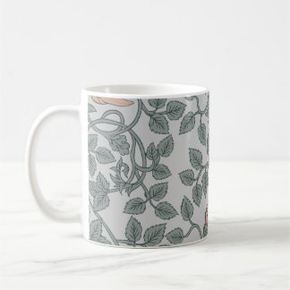 Caneca De Café Floral vintage, padrão sem costura, papéis de pare