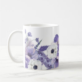 Caneca De Café Floral Violeta bonito