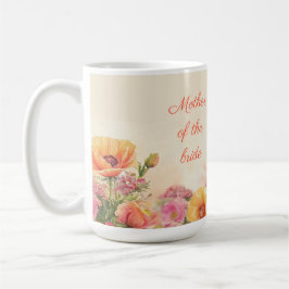 Caneca De Café Floral Watercolor Mãe da Noiva