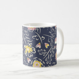 Caneca De Café Floral Whirlwind