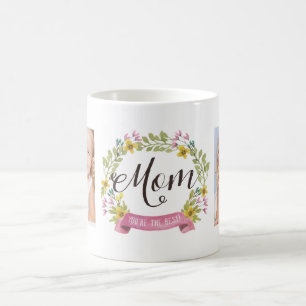 Caneca De Café Floral Wreath   Modelo de Fotografia para Mãe
