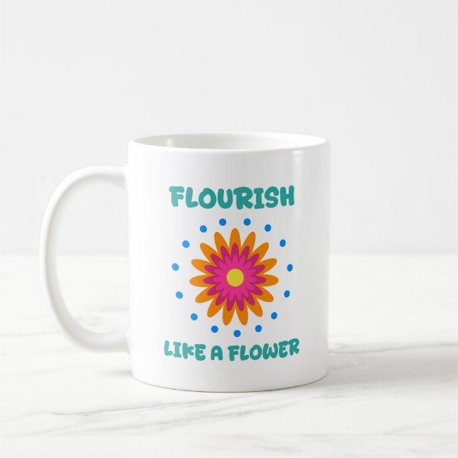 Caneca De Café Florece como una flor (Esquerda)