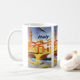 Caneca De Café Florença Itália Ponte Vecchio Ponte Viagem Vintage