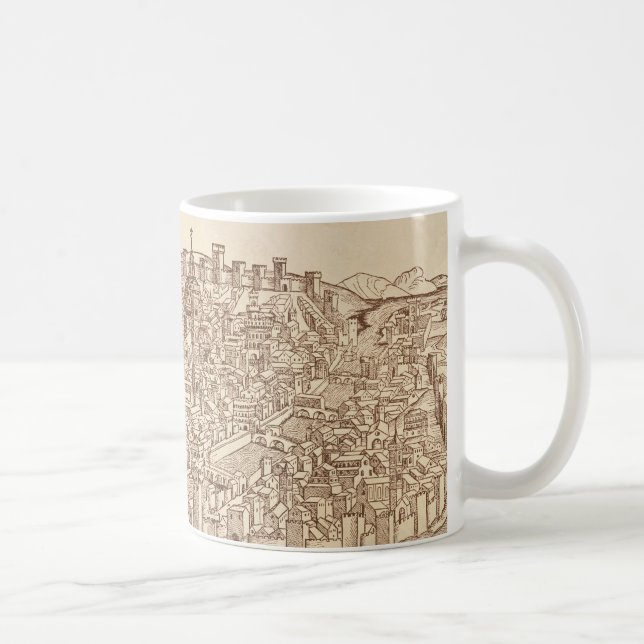 Caneca De Café Florença, Woodcut medieval (Direita)