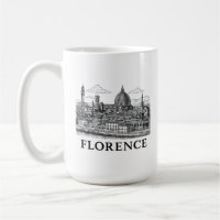 Florence Cityscape - Arte de Linha da Catedral Duo