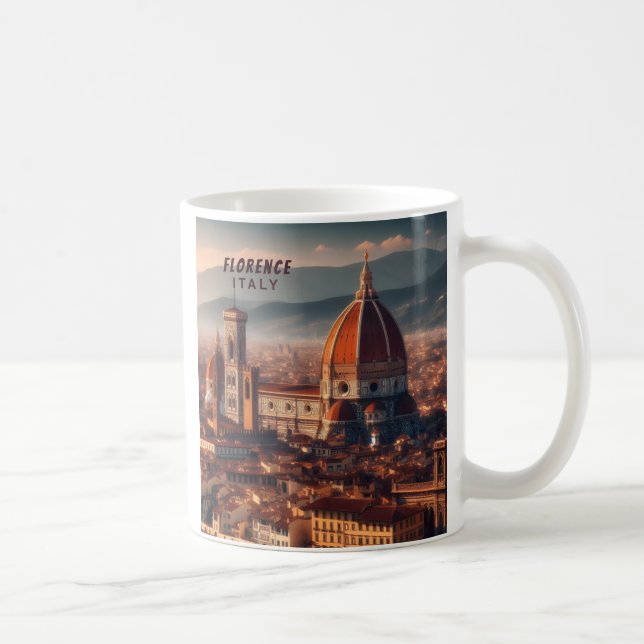 Caneca De Café Florence Duomo Papais noeis Maria del Fiore Itália (Direita)