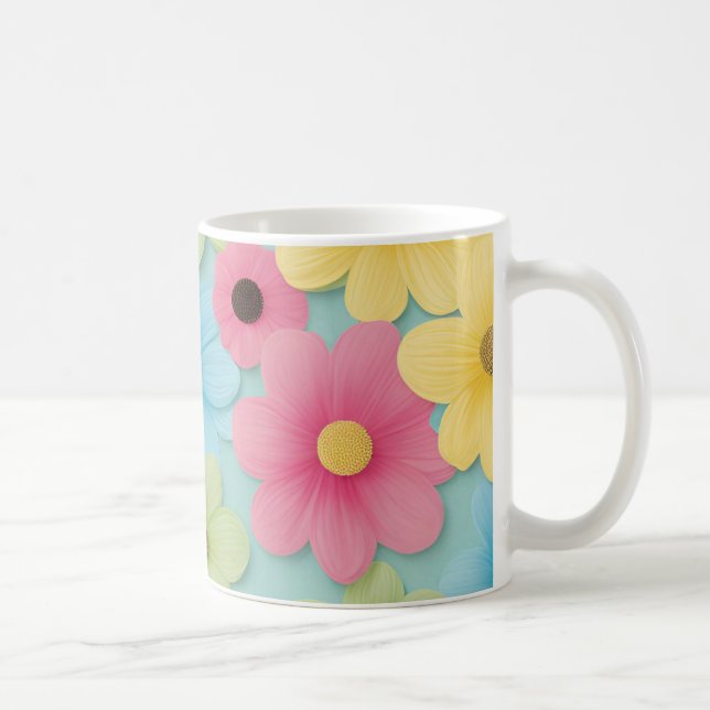 Caneca De Café Flores (Direita)
