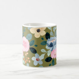 Caneca De Café Flores À Prova De Água: Elegância Sanguínea, Cada