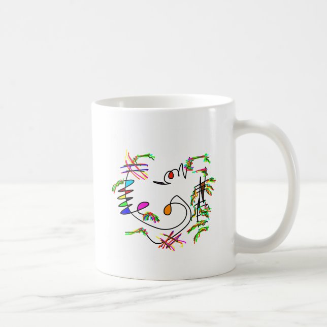 Caneca De Café flores abstratas (Direita)