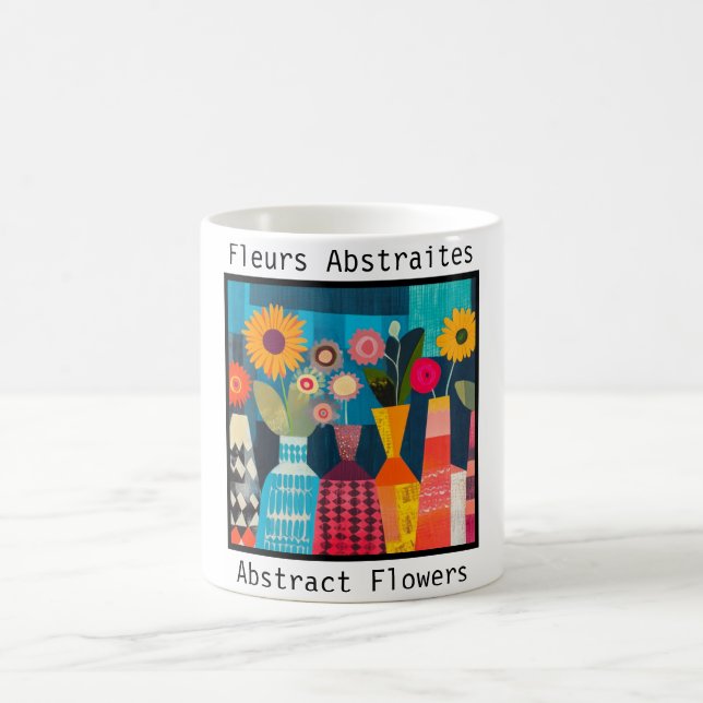 Caneca De Café Flores Abstratas (Centro)
