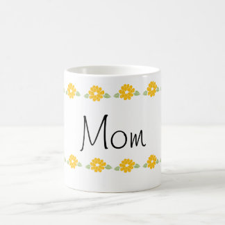 Caneca De Café Flores amarelas da mamã