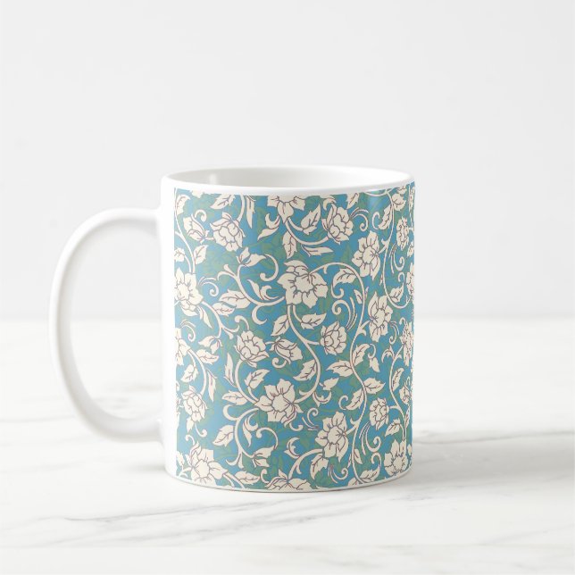 Caneca De Café Flores amarelas e azuis (Esquerda)