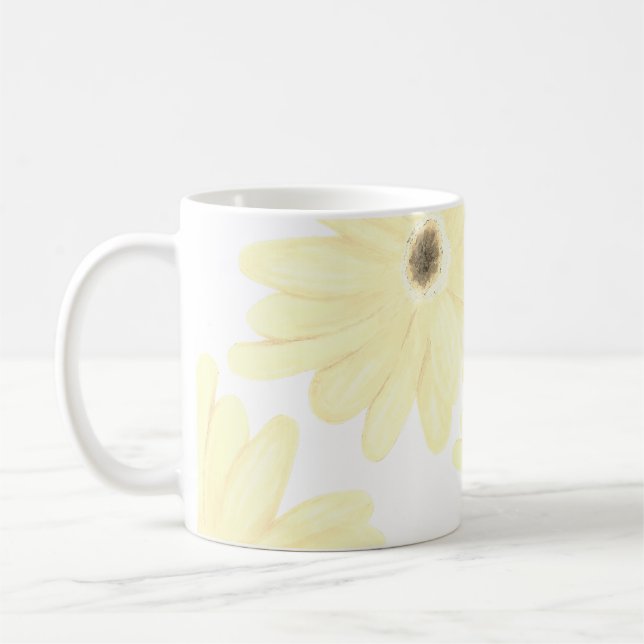 Caneca De Café Flores Amarelas Tranquilas da Manhã (Esquerda)
