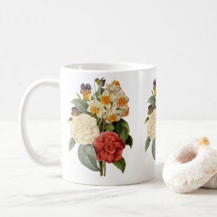 Caneca De Café Flores Antigas, Camélias e Narcisos, Redoute