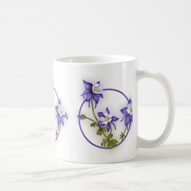 Caneca De Café Flores aquilégias (Direita)