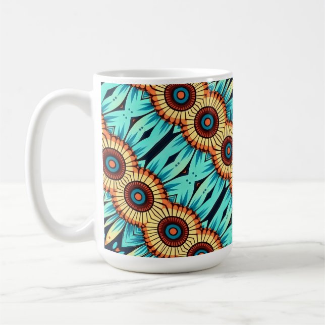 Caneca De Café Flores Azuis (Esquerda)