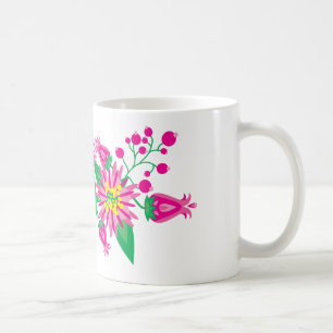 Caneca De Café Flores & bagas