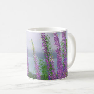 Caneca De Café Flores bonito De Lupina Pelo Lago