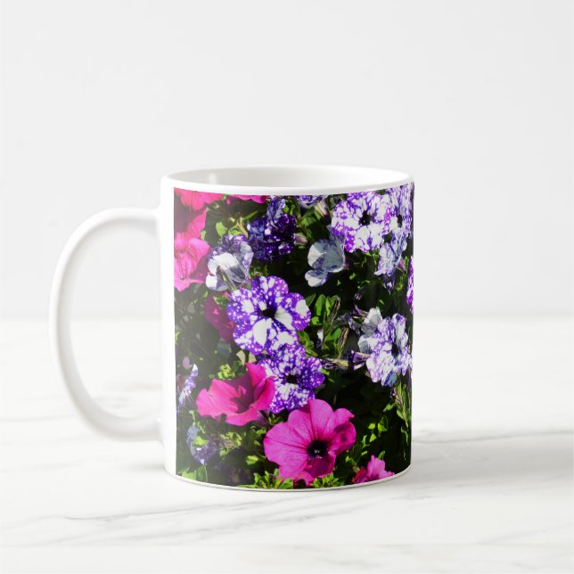 Caneca De Café Flores bonito de petúnia (Esquerda)