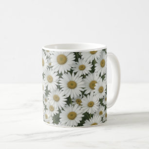 Caneca De Café Flores Brancas