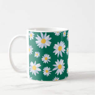 Caneca De Café Flores Brancas Clássicas Flores Botânicas design