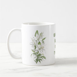Caneca De Café Flores brancas de lírio