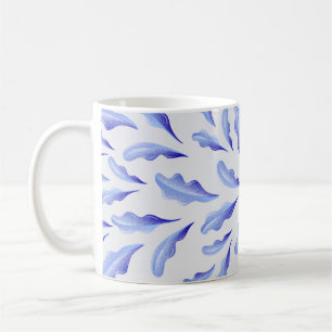 Caneca De Café flores brancas e brancas simples