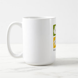 Caneca De Café Flores Brancas Minimalistas Design Gráfico Arte Po