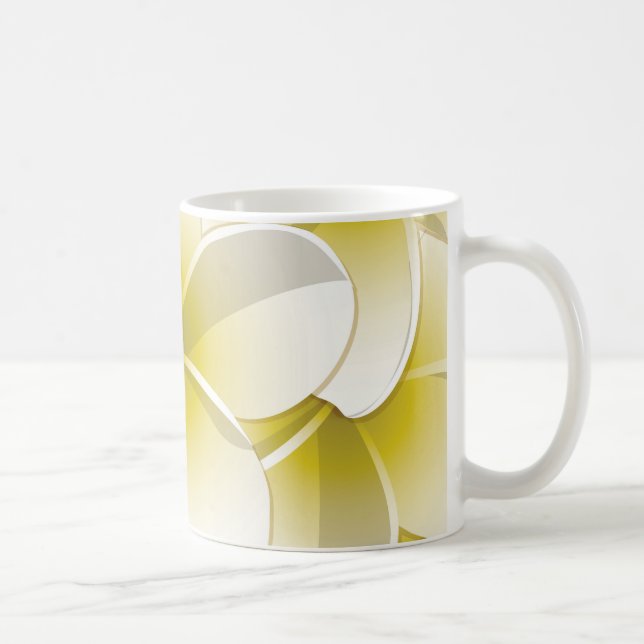 Caneca De Café Flores Brilhantes Frangipani/ Plumeria (Direita)