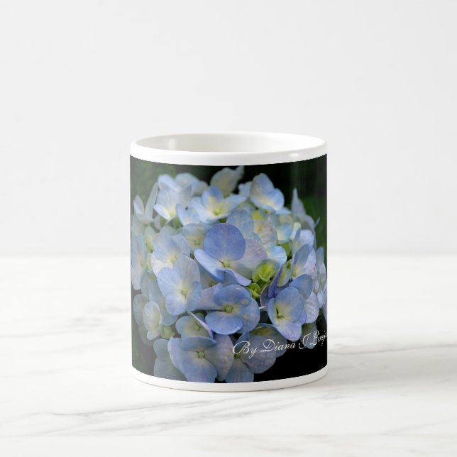 Caneca De Café Flores Caneca-Azuis do hydrangea (Centro)