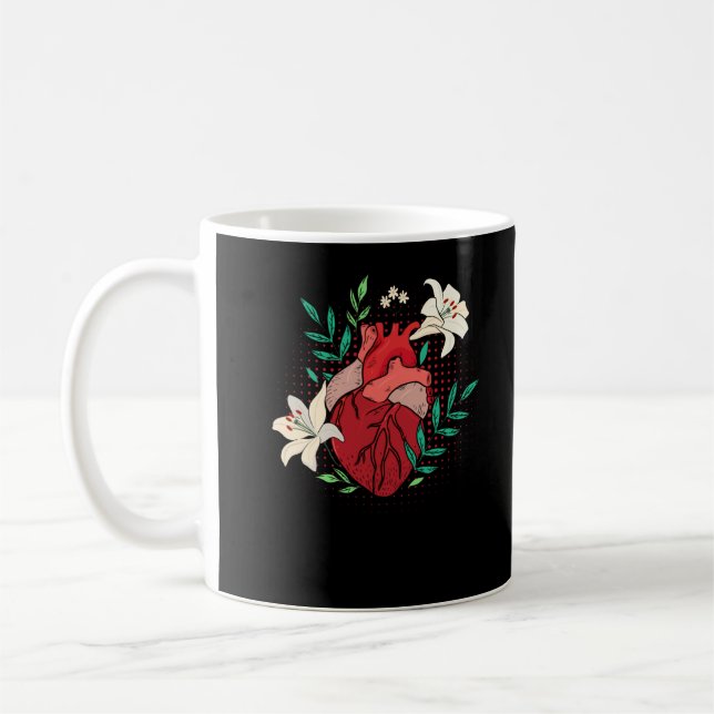 Caneca De Café Flores Cardiologista de Jardinagem Cardíaca (Esquerda)