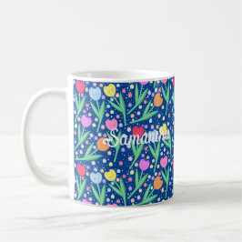 Caneca De Café Flores Coloridas