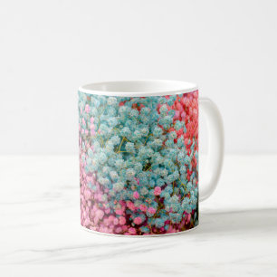 Caneca De Café Flores Coloridas de Gipsófila Bebê em Pastel