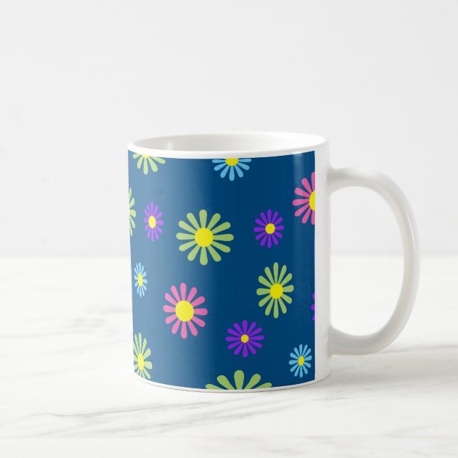 Caneca De Café Flores coloridas de pop art (Direita)