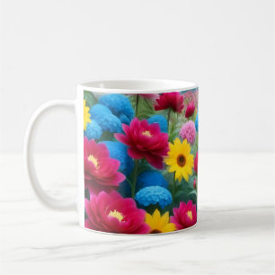 Caneca De Café Flores coloridas de primavera