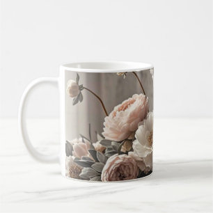Caneca De Café Flores coloridas Flores elegantes inspiradas na sa