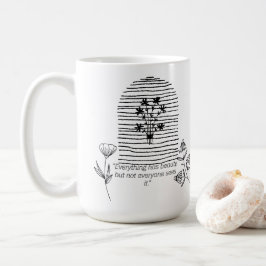 Caneca De Café Flores com aspas