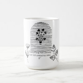 Caneca De Café Flores com aspas