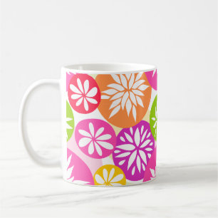 Caneca De Café Flores cor-de-rosa e cor-de-laranja Mug