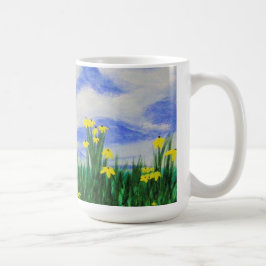 Caneca De Café Flores da angra do golfo em um campo brilhante