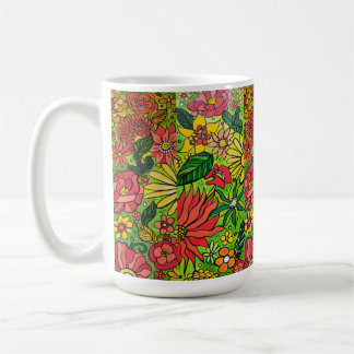 Caneca De Café Flores da década de 70
