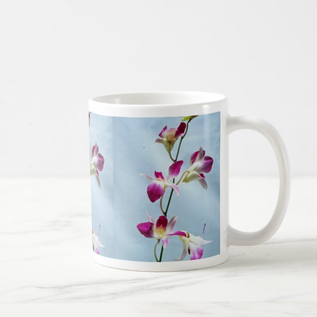 Caneca De Café Flores da orquídea de Singapore (Direita)